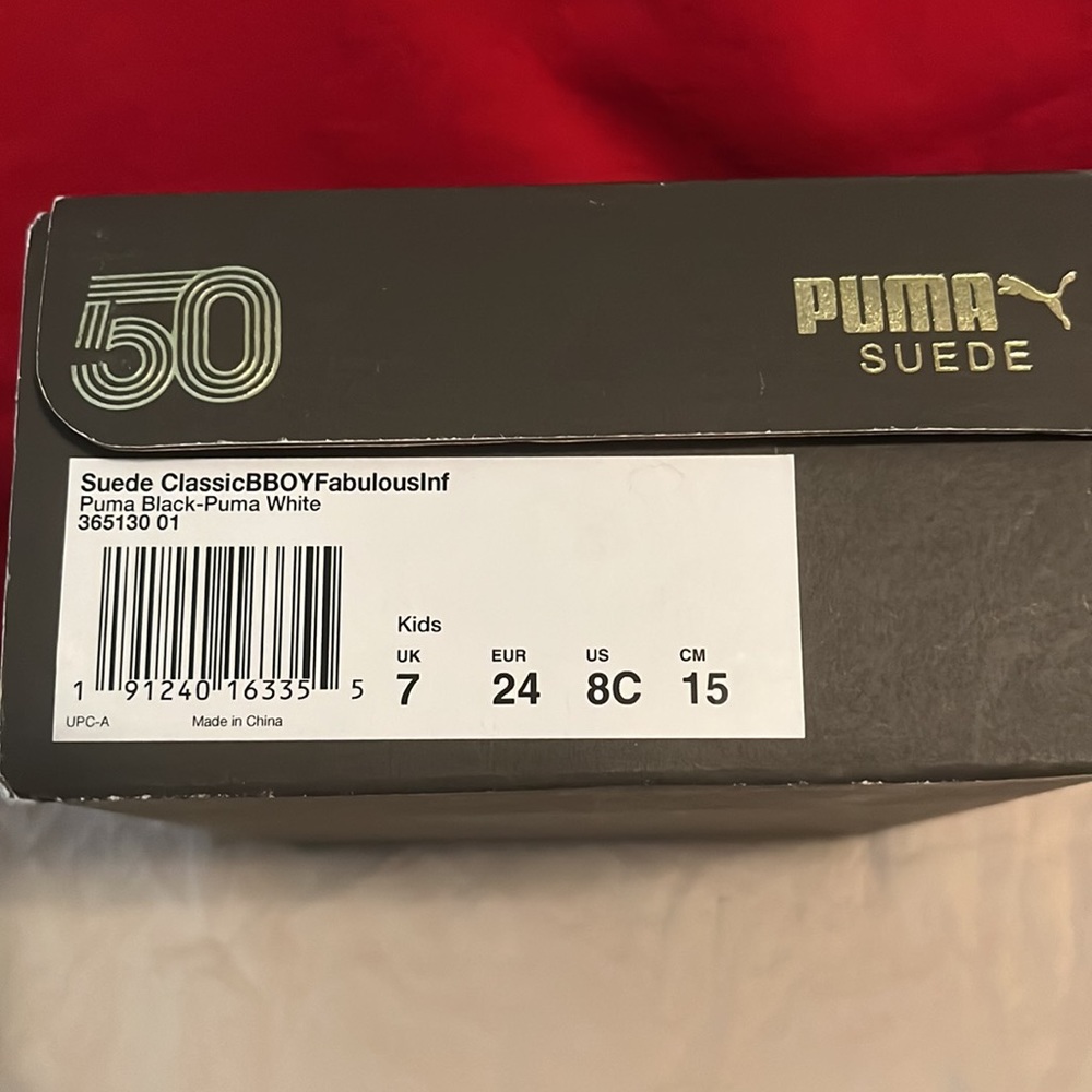 Toddler size 8 black suede Adidas. - Picture 6 of 6